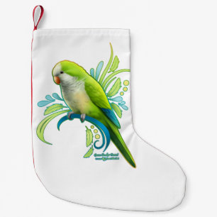 Calcetín Navideño Pequeño Loro verde para cuáqueros