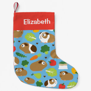 Calcetín Navideño Pequeño Los Cerdos De Guinea Y Sus Tratos Son Un Patrón Si