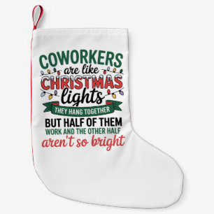 Calcetín Navideño Pequeño Los compañeros de trabajo son como luces de Navida