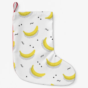 Calcetín Navideño Pequeño los niños de la fruta sin costura. Geometri abstr