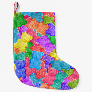 Calcetín Navideño Pequeño Los osos dulces y coloridos de gelatina, los caram