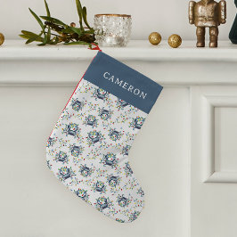 Calcetín Navideño Pequeño Luces de Navidad Personalizadas de Cangrejo Coster