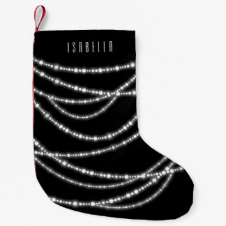 Calcetín Navideño Pequeño Luces esparcantes de encolado de estilo brillante
