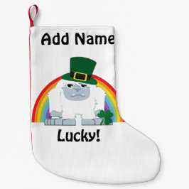 Calcetín Navideño Pequeño Lucky Yeti Leprechaun