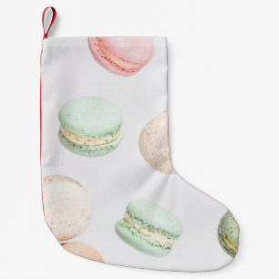 Calcetín Navideño Pequeño Macarones Coloridos: Patrón De Dulce Caída.