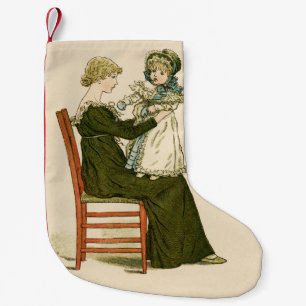 Calcetín Navideño Pequeño Madre victoriana bebé Greenaway