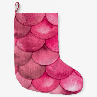 Calcetín Navideño Pequeño Mágica Mermaid Color rosa brillante Escorias Acuar