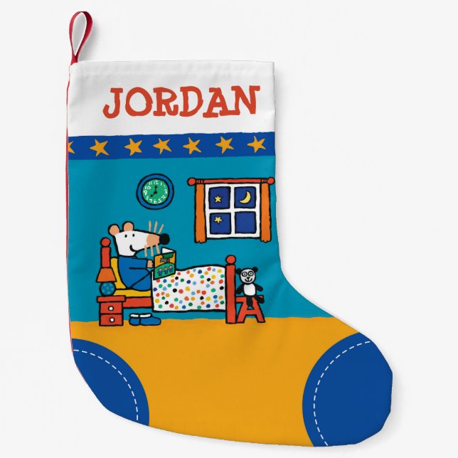 Calcetín Navideño Pequeño Maisy Ready for Bed Blue Pajamas (Anverso)