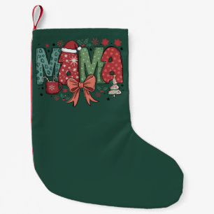 Calcetín Navideño Pequeño Mama Claus Regalo Feliz Navidad Para Mama