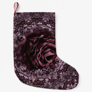 Calcetín Navideño Pequeño Mandala de rosa 