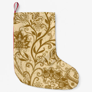 Calcetín Navideño Pequeño Mandalas étnicas: Patrón de estilo indio
