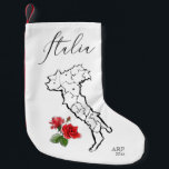 Calcetín Navideño Pequeño *~* Mapa de Rosas italianos italianos de Italia<br><div class="desc">* NAVIDADES ALMACENANDO: Italia Italia Mapa Rosas Marcar colores con 2 líneas de texto que puede PERSONALIZAR o simplemente borrar. Esta es una imagen que dice ITALIA que es la traducción ITALIANA de ITALIA. ¡Es un gran regalo para ti o para los seres queridos que aman Italia! Si han tenido...</div>