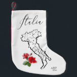 Calcetín Navideño Pequeño *~* Mapa de Rosas italianos italianos de Italia<br><div class="desc">* NAVIDADES ALMACENANDO: Italia Italia Mapa Rosas Marcar colores con 2 líneas de texto que puede PERSONALIZAR o simplemente borrar. Esta es una imagen que dice ITALIA que es la traducción ITALIANA de ITALIA. ¡Es un gran regalo para ti o para los seres queridos que aman Italia! Si han tenido...</div>