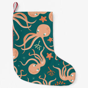 Calcetín Navideño Pequeño Maravillas Subacuáticas: Baile Starfish Octopus