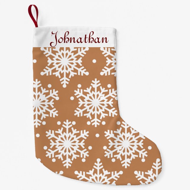 Calcetín Navideño Pequeño Maravillosos copos de nieve (Anverso)