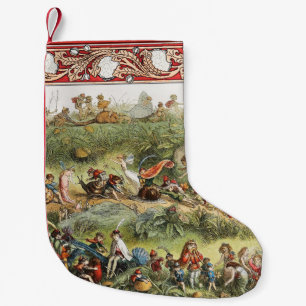 Calcetín Navideño Pequeño Marcha Triunfal del Rey Elf, Fe, Goblins