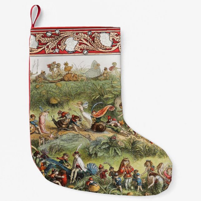 Calcetín Navideño Pequeño Marcha Triunfal del Rey Elf, Fe, Goblins (Anverso)