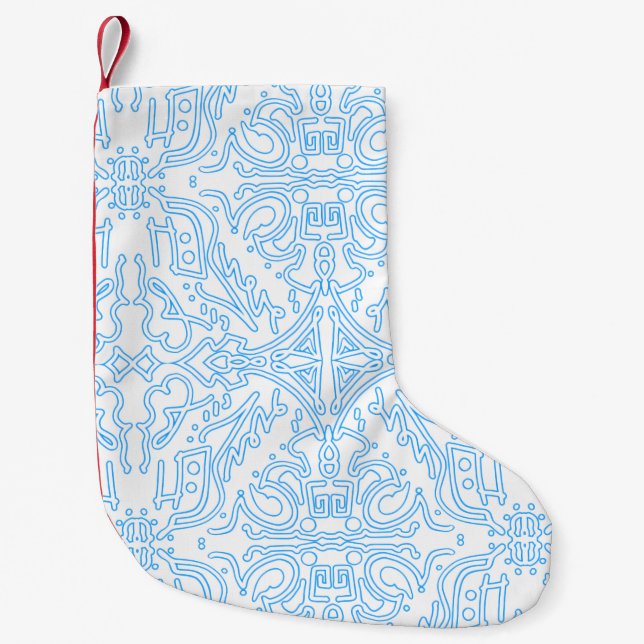 Calcetín Navideño Pequeño Marea Azur Celeste (Anverso)
