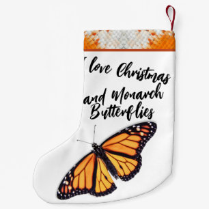 Calcetín Navideño Pequeño Mariposa monarca