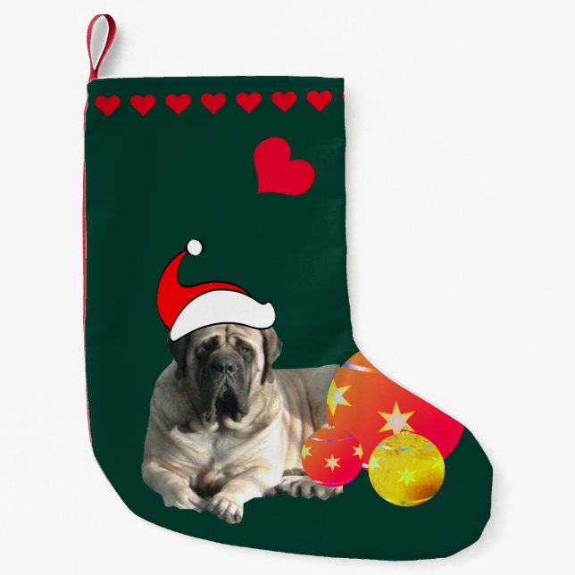 Calcetín Navideño Pequeño Mastiff Molosser Weihnachtsstrumpf (Anverso)