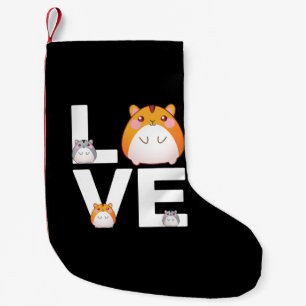 Calcetín Navideño Pequeño Me encanta mi Hamster