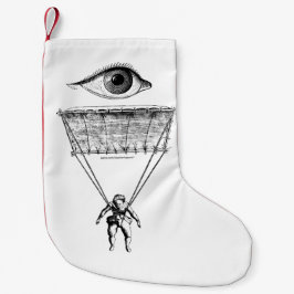 Calcetín Navideño Pequeño Me lanzo en paracaídas