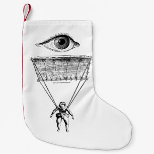 Calcetín Navideño Pequeño Me lanzo en paracaídas
