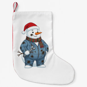 Calcetín Navideño Pequeño Mecánico de muñeco de nieve Navidad 2026 Festa Azu
