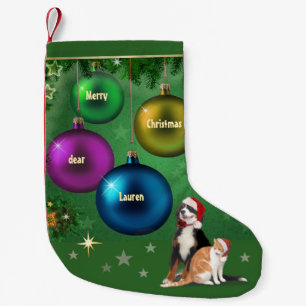 Calcetín Navideño Pequeño Media adaptable de Navidad con los mascotas
