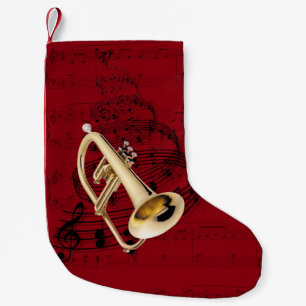 Calcetín Navideño Pequeño Media de la música de Flugelhorn