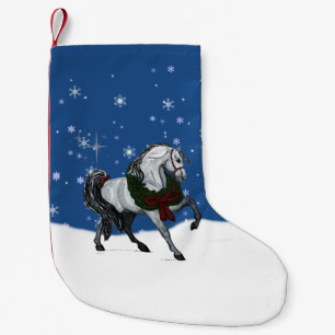Calcetín Navideño Pequeño Media del caballo de Andaulusian del navidad