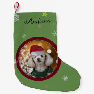 Calcetín Navideño Pequeño Media del caniche de juguete del navidad