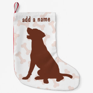 Calcetín Navideño Pequeño Media del labrador retriever del chocolate
