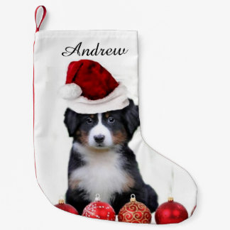 Calcetín Navideño Pequeño Media del perro de montaña de Bernese del navidad