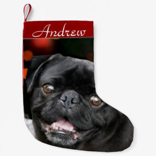 Calcetín Navideño Pequeño Media del perro del barro amasado del navidad