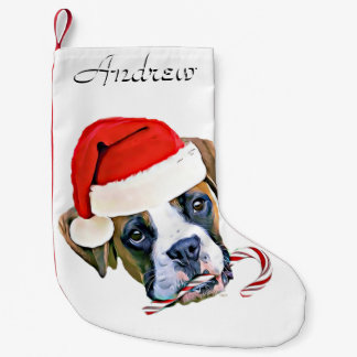 Calcetín Navideño Pequeño Media personalizada del perro de perrito del