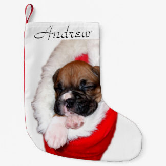 Calcetín Navideño Pequeño Media personalizada del perro de perrito del
