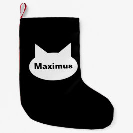 Calcetín Navideño Pequeño Media personalizada gato moderno del mascota -