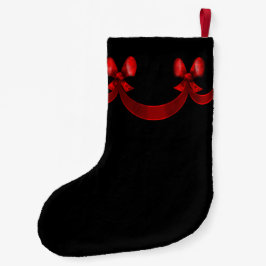 Calcetín Navideño Pequeño Medias de Navidad con lazo rojo chic