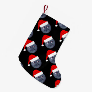 Calcetín Navideño Pequeño Medias de Navidad de la emoji de la luna del