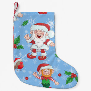 Calcetín Navideño Pequeño Medias de Navidad de Papá Noel divertido moderno