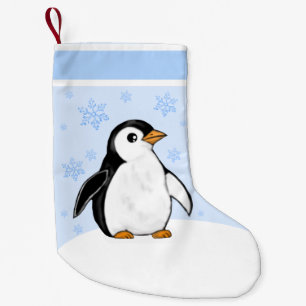 Calcetín Navideño Pequeño Medias de Navidad de pingüino bebé lindo