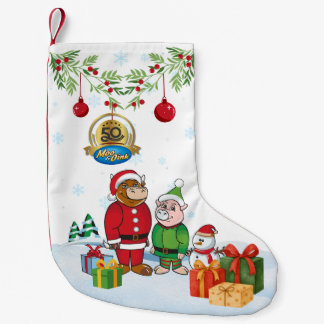 Calcetín Navideño Pequeño Medias de Navidad Moo & Oink 50 Aniversario
