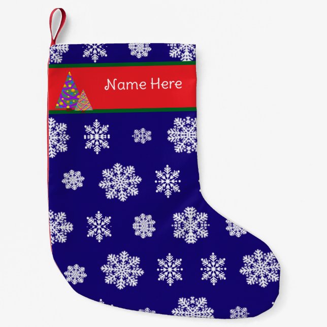 Calcetín Navideño Pequeño Medias personalizables (Anverso)