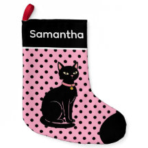 Medias Rosa Gato Negro Retro