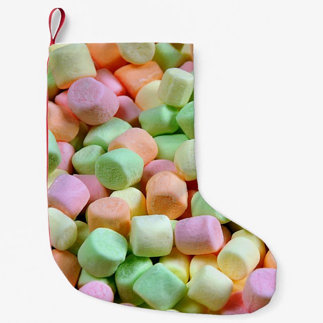 Calcetín Navideño Pequeño Melcochas coloridas (Anverso)