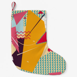 Calcetín Navideño Pequeño Memphis Mood: Tendencia Geométrica Retro