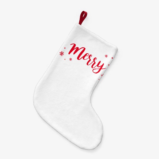 Calcetín Navideño Pequeño Merry (Frente (Colgado))