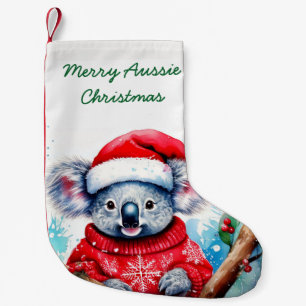 Calcetín Navideño Pequeño Merry Aussie Navidades Koala
