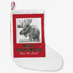 Calcetín Navideño Pequeño Merry Christmoose